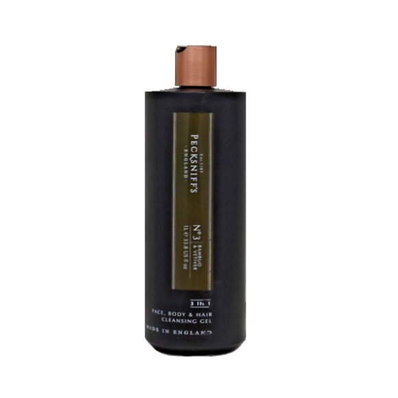 NEW Pecksniff's Bamboo and Vetiver 3 in 1 Face, Body & Hair Cleansing Gel 33.8